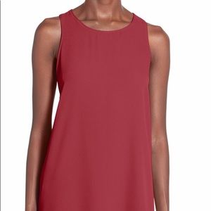 Lush Side Slit Tank in Red in size XS